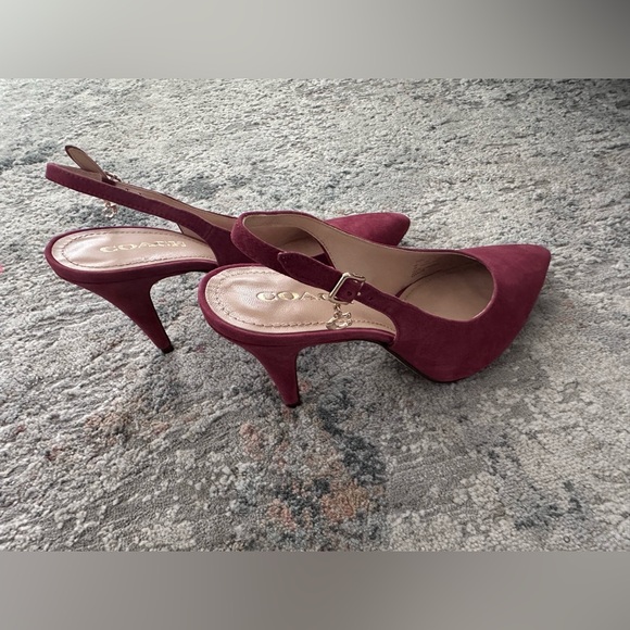 Coach Sutton Suede Slingback Pump - Picture 4 of 8